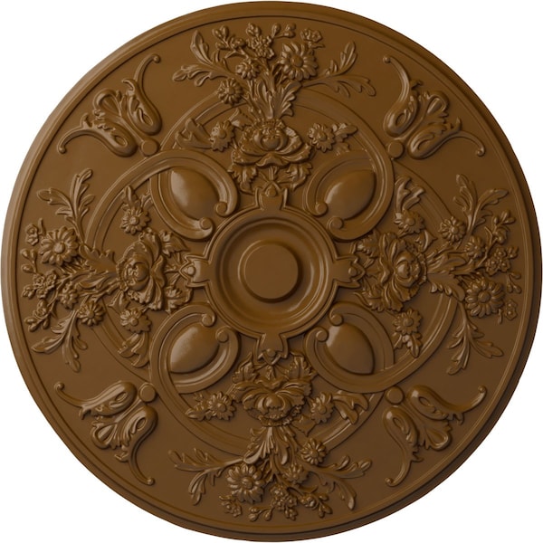 Ekena Millwork Baile Ceiling Medallion (Fits Canopies up to 6"), Hand-Painted Smokey Topaz, 31 1/4"OD x 2 1/4"P CM31BASTF - main